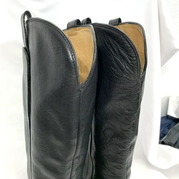 Frye 77535 Tall Knee High Boots Black Leather Sz 9B Preowned (Read Description) - Picture 10 of 16